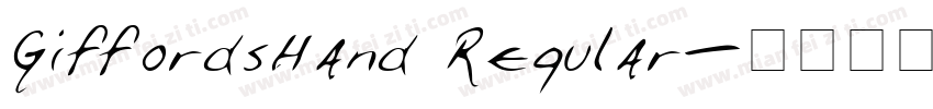 GiffordsHand Regular字体转换